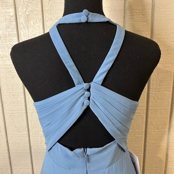Azazie Alani Bridesmaid Dress in Steel Blue, size A2. NWT - Picture 7 of 7